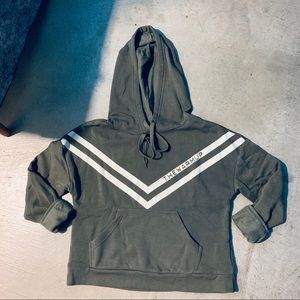 NWT Off The Shoulder Cropped Hoodie